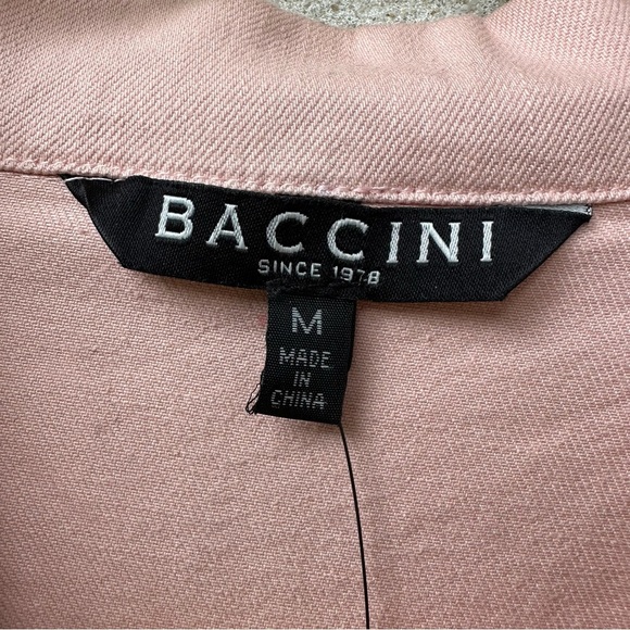 NWT Baccini Pink Moto Zip Jacket with Lace-Up Cuffs Size M Balletcore Coquette - Picture 3 of 12